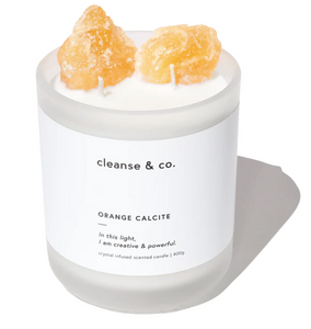 Orange Calcite Intention Candle - creative & powerful