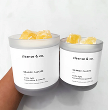 Load image into Gallery viewer, Orange Calcite Intention Candle - creative &amp; powerful