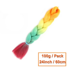 Load image into Gallery viewer, Coloured Hair Extensions 24” for styling and braids