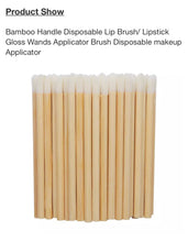 Load image into Gallery viewer, Bamboo Disposable Lip Applicator 25Pce