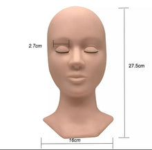 Load image into Gallery viewer, Lash Mannequin Practice Head with removal lids